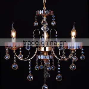 WD1822-3/5/8/8+4 Global Export Luxury Champagne Gold Iron K9 Crystal Chandelier thumbnail-1