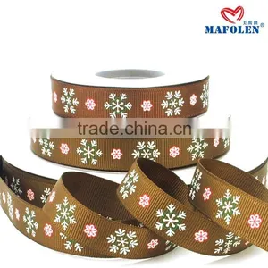 Guangzhou Rgb Packing co 2015 New Products Christmas Grosgrain Flower Pattern Ribbon thumbnail-1