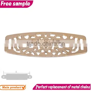 Fancy Style Arctangle Design Golden TPU Shoe Clip Chain Decorative thumbnail-1