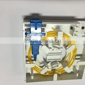 2/4 Port Ftth Indoor Fiber Box, Optical Fiber Terminal Box With sc Fiber Adaptor and sc Fiber Pigtail thumbnail-2