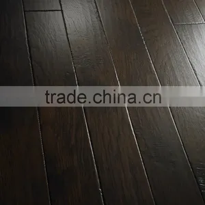 Hickory Wood Flooring Antique Handscraped Elm Engineered Wood Flooring thumbnail-2