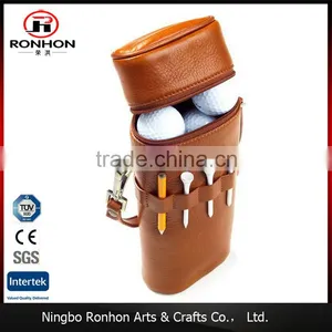 Leather Golf Ball Carrying Holder Storage Bag New Items in China Market thumbnail-1