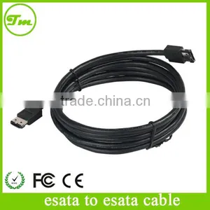 3' Premium Quality ESATA Round External SATA Cable, 6Gb/s SATA 3 Speed (Black) thumbnail-1