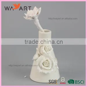 Popular Flower White Ceramic Essential Oil Bottle thumbnail-1