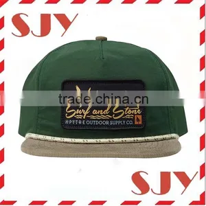 Custom 5 Panel Flat Short Brim Snapback Hat With Suede Brim thumbnail-5