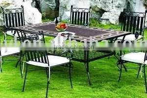 Metal Morden Outdoor Mosaic Garden Furniture Table and Chair thumbnail-1