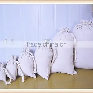 Plain Cotton and Linen Storage Bag Drawstring Bag thumbnail-1