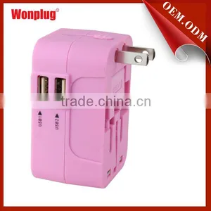 Multi-national Universal Travel Adapter With Dual USB Charging Ports thumbnail-3