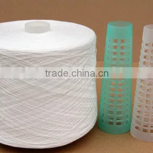 China Origin Raw White 100% Spun Polyester Yarn/100% Polyester Sewing Thread for Dying thumbnail-1