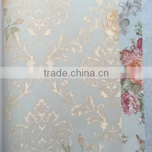 High Quality Beautiful Flower Thick Vinyl Wallpaper for Sale thumbnail-4