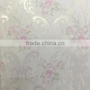 Paper Back Vinyl Wallpaper With Beautiful Pear Gloss Flowers thumbnail-3