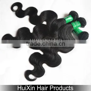 2014 6A Hot Selling! 6A no Shedding no Tangle Natural Color Wavy Unprocessed 100% Virgin Human Brazilian Hair Bundles Body Wave thumbnail-1