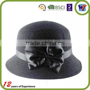 New Currents Design Wool Cap Felt Available Colourful Hats For Fashion Beautiful With Bowknot thumbnail-4