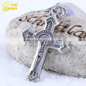 Guangzhou Jewelry Wholesale Online Jesus Cross Stainless Steel Pendant thumbnail-1