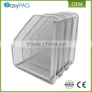 EasyPAG 3 Compartment Assemble Metal Wire Mesh Desktop Magazine Rack thumbnail-3