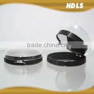 China Supplier Hot Sale Customized Round Black Empty Makeup Compact Powder Case thumbnail-1