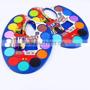 Wholesale 12 Colors Chinese Watercolor Paints Cakes Set for Kids,promotional Powder Paint Watercolor Palette thumbnail-4