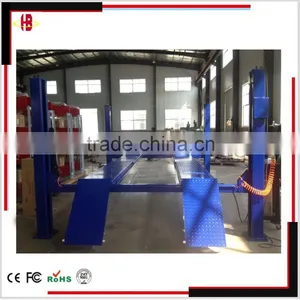 Four Post Garage Vehicle Lift With Rolling Jack and Hydraulic Power Unit thumbnail-3