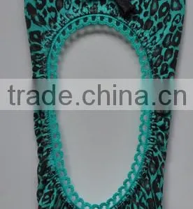 Blue Leopard Print Footie thumbnail-1