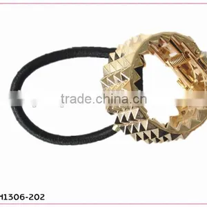2014 Metal Round Elastic Hair Ring Ponytail Holder thumbnail-1