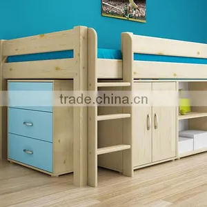 Hot Selling Children Bed New Design Solid Wood Material Kids Bunk Bed thumbnail-1