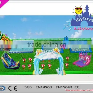 Lilytoys Custom Best Amusing Portable Outdoor Land Water Park for Commerce thumbnail-1