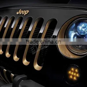 40W 7in Round 4WD Off-road Truck SUV Automotive Vehicles Sealed Dual Beam Led Headlight Lamp Dual Beam With H4 Plug Halo Ring thumbnail-6