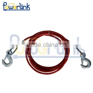 H50251 3.5M STEEL DURABLE EMERCENCY TOWING ROPE WIRE TOWING HOOKS HEAVY DUTY 3 TON thumbnail-1