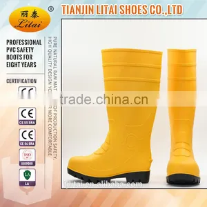 Yellow Black PVC Safety Gumboots ,comfortable PVC Work Boots,cheap Safety Shoes thumbnail-4