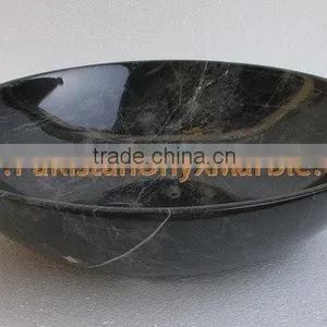 TEAKWOOD BLACK ZEBRA MARBLE BOWLS thumbnail-1