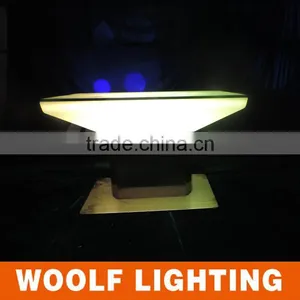 Square KTV Nightclub Stylish LED Furniture LED Cocktail Table thumbnail-3