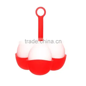 Silicone Egg Holder Boiling 3 Eggs Stand Dipper Boil Cups thumbnail-4