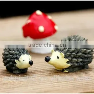 Cy307 Miniature DIY Fairy Garden Accessories 3pcs/set,two Hedgehog and One Mushroom thumbnail-2