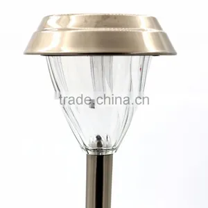 6pk Stainless Steel Solar Garden Lawn LED Path Light thumbnail-2