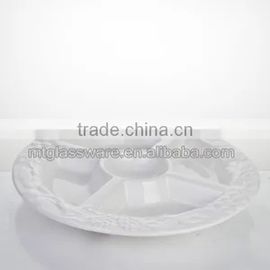 Round Machine Pressed Cheap White Antique Chinese Porcelain Dinner Plates thumbnail-1