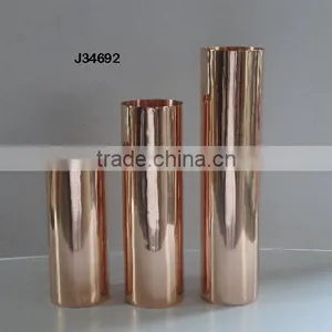 Copper Thin Cylindrical Vase With Mirror Polish and Also Available Mat Finish and Brass Metal Also Available thumbnail-1