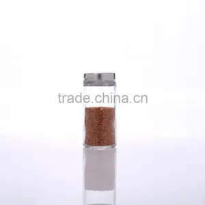 4oz Clear Round Glass Spice Jars With Metal Screw Top Lid thumbnail-1