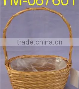 Small Oval Shaped Willow Basket thumbnail-1