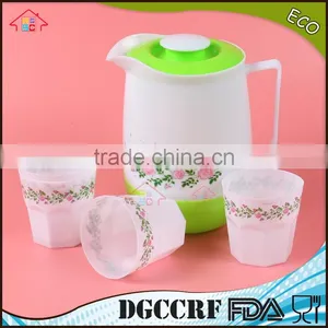 NBRSC Set of 4 Pcs Double Layers PP Cold Water Teapot Jug Plastic Kettle thumbnail-1