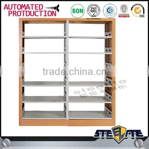 Factory Direct Price Knock Down School Double Face Library Bookshelf Metal thumbnail-5