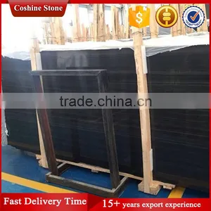 Chinese Royal Black Marble, Black Absolute Vein Cut Marble thumbnail-3