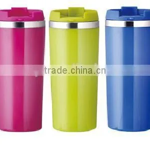 350ml/400ml/450ml Stainless Steel Inner Plastic Outer Steel Double Layer Cup thumbnail-5