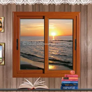 Horizontal Grilled Aluminium Sliding Windows Fireproof Push - Pull Window For Room thumbnail-5