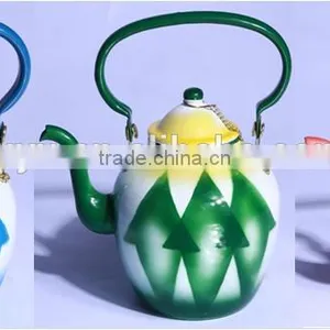 Hot Sale Bright 10-18cm Enamel Kettle Tea Pot in Middle East Arabia Market UAE thumbnail-1