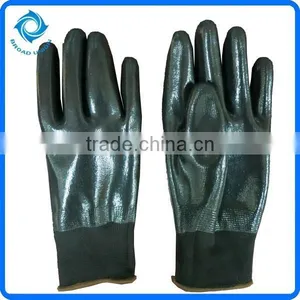 High Quality Fully Nitrile Dipped Gloves Black Nitrile Gloves Safety Gloves thumbnail-1
