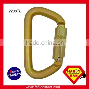 Steel Stainless With D Type Twist Lock Rescue Carabiner Hook thumbnail-1