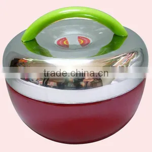 Apple Shape Stainless Steel Round Lunch Box With Handle thumbnail-1
