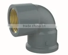 HIGH QUANLITY FEMALE ELBOW COPPER THREAD OF PVC DIN STANDARD FITTINGS FOR WATER SUPPLY thumbnail-1