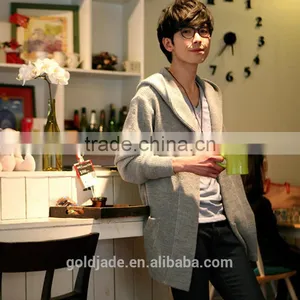 Knitting Coat Sweaters for Men Cashmere Tops Sweater School Cardigan thumbnail-2