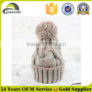 Twist Texture Custom Knitted Pom Hat thumbnail-5